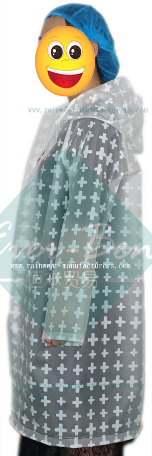 Transparent EVA rain clothes for women